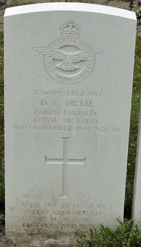 Sgt David Cooke Orme<br/><br /><br />died November 16th, 1944